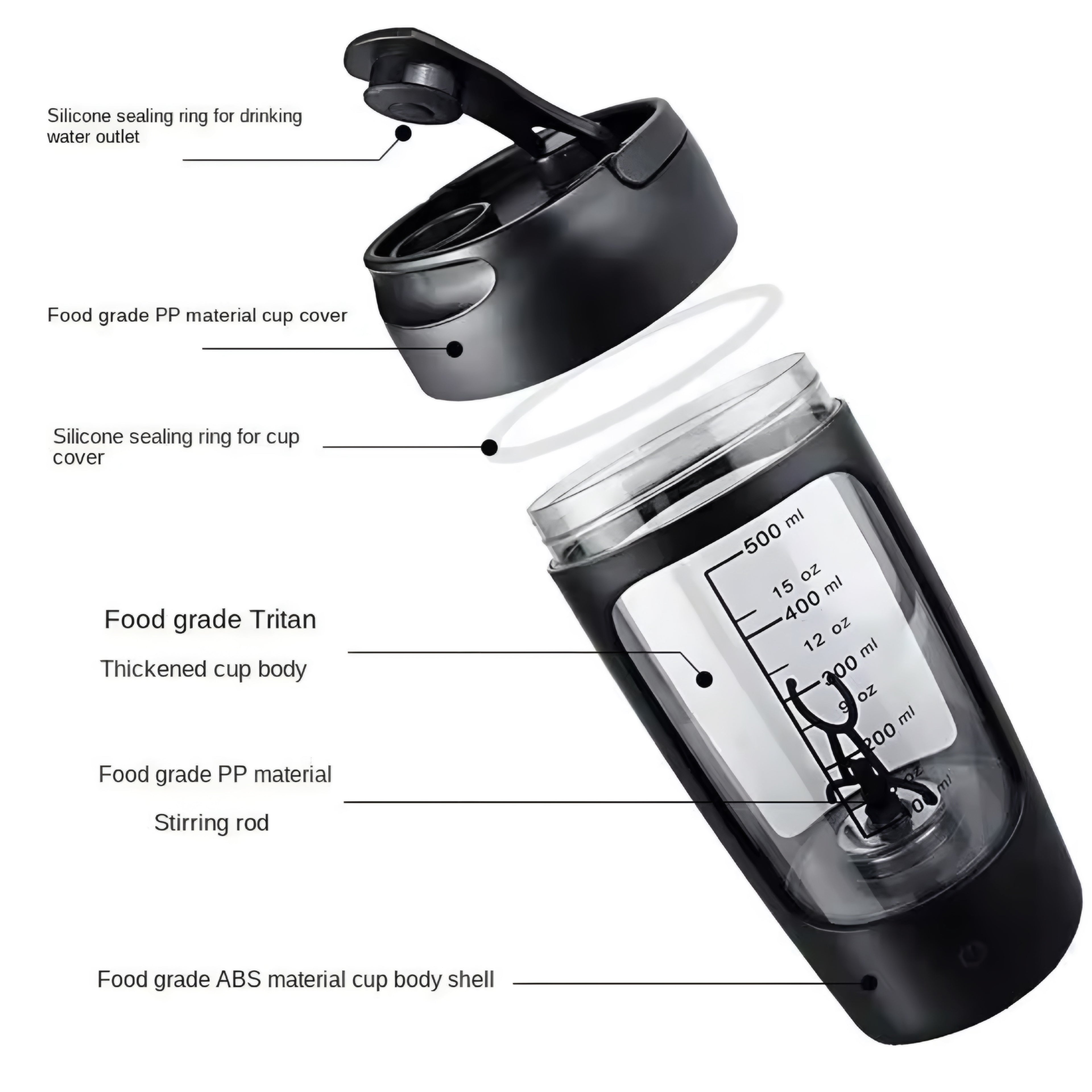 Shaker Mixeur Automatique 650ML 💪🔋