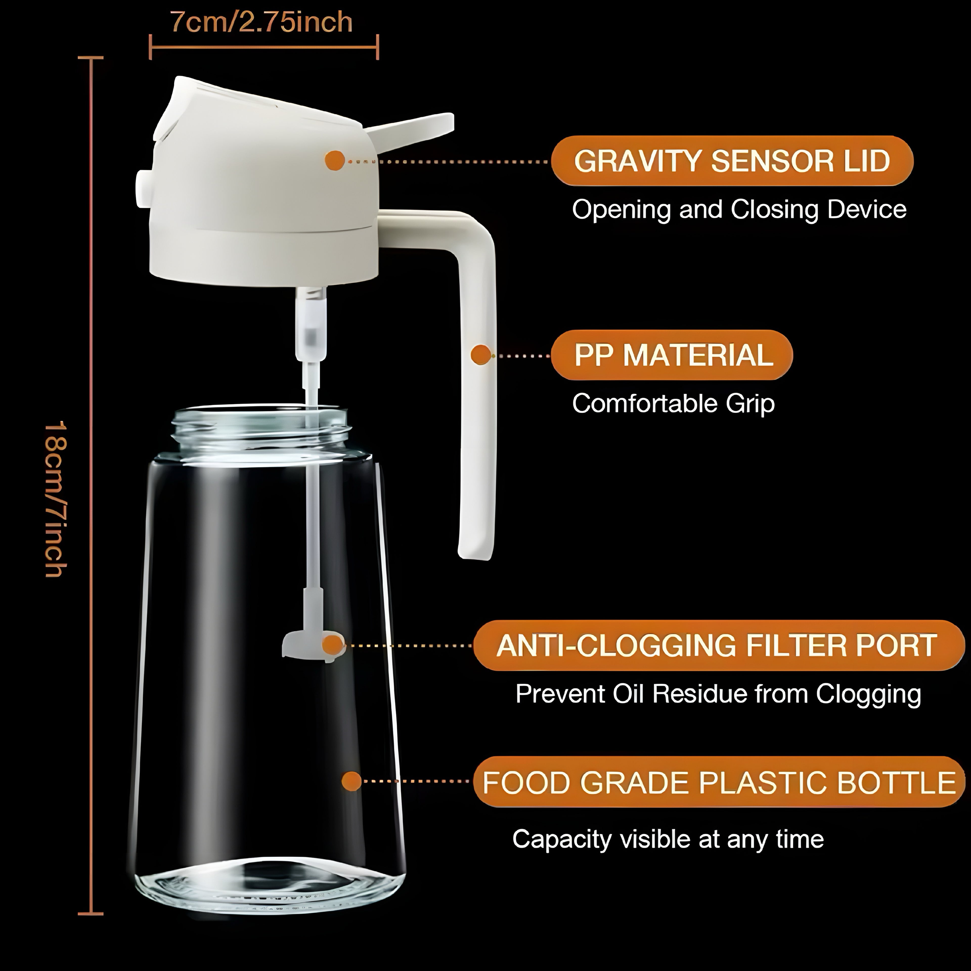 Bouteille Multifonction 2-en-1 pour Huile – 500ML 🍶✨