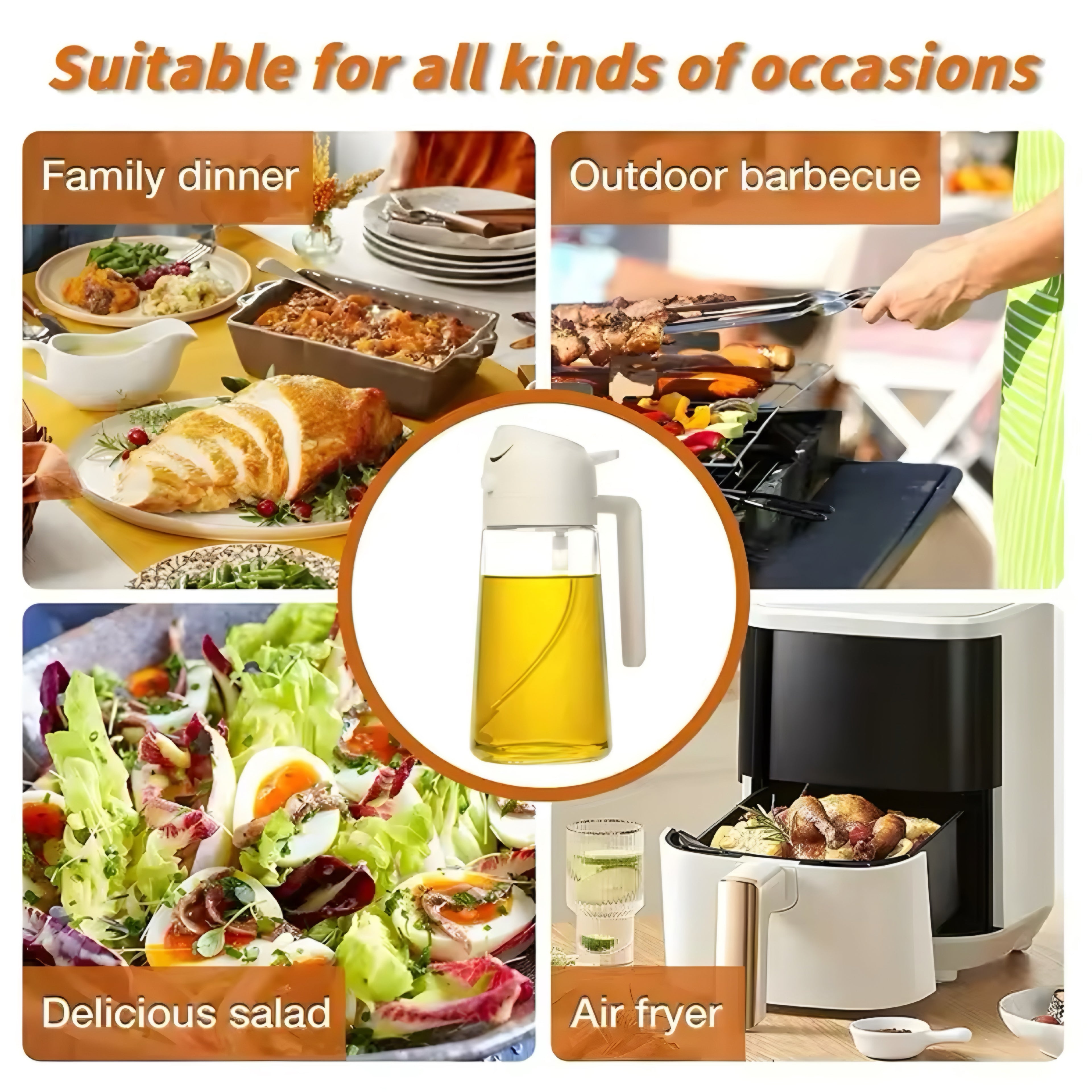 Bouteille Multifonction 2-en-1 pour Huile – 500ML 🍶✨