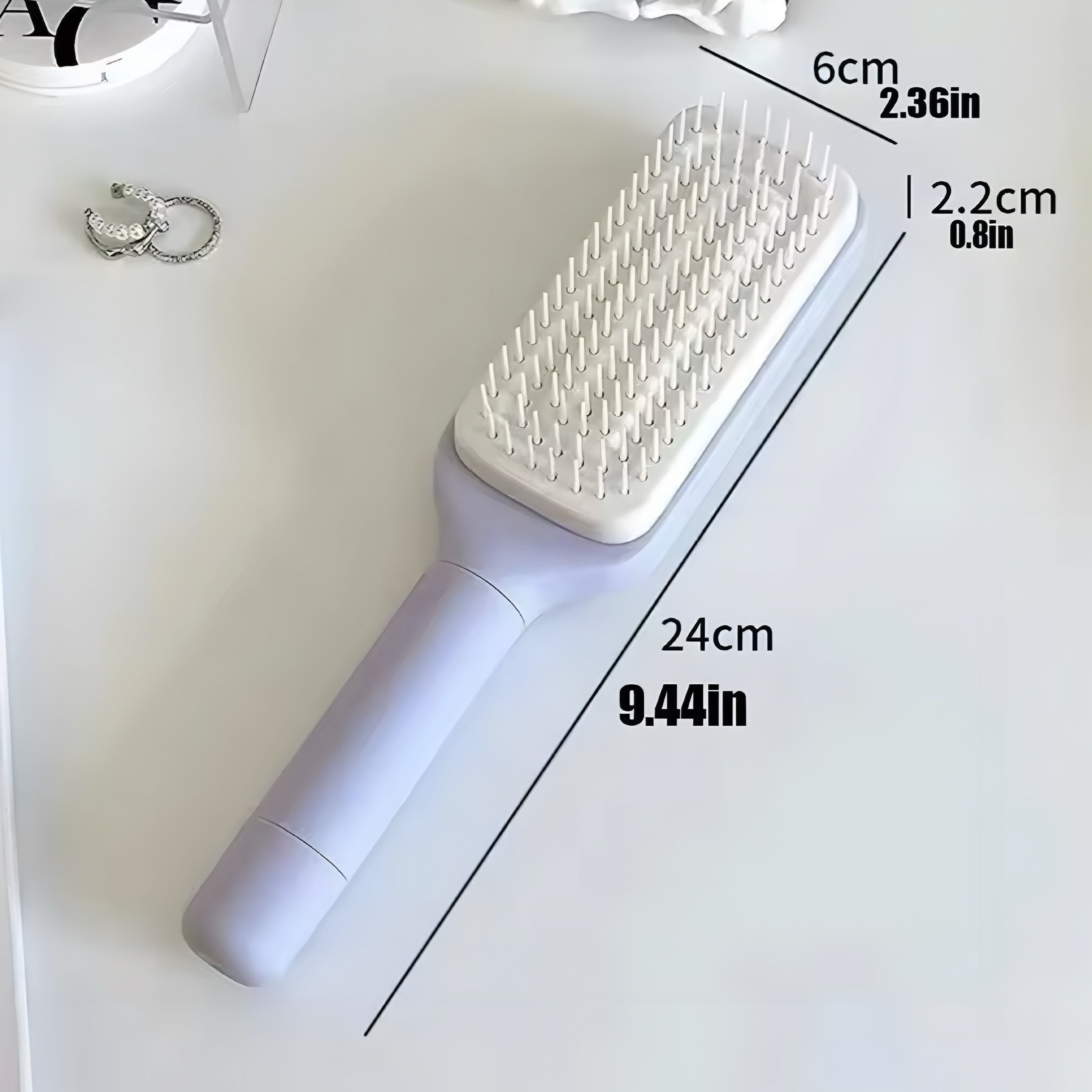 Brosse à Cheveux Rotative Auto-Nettoyante