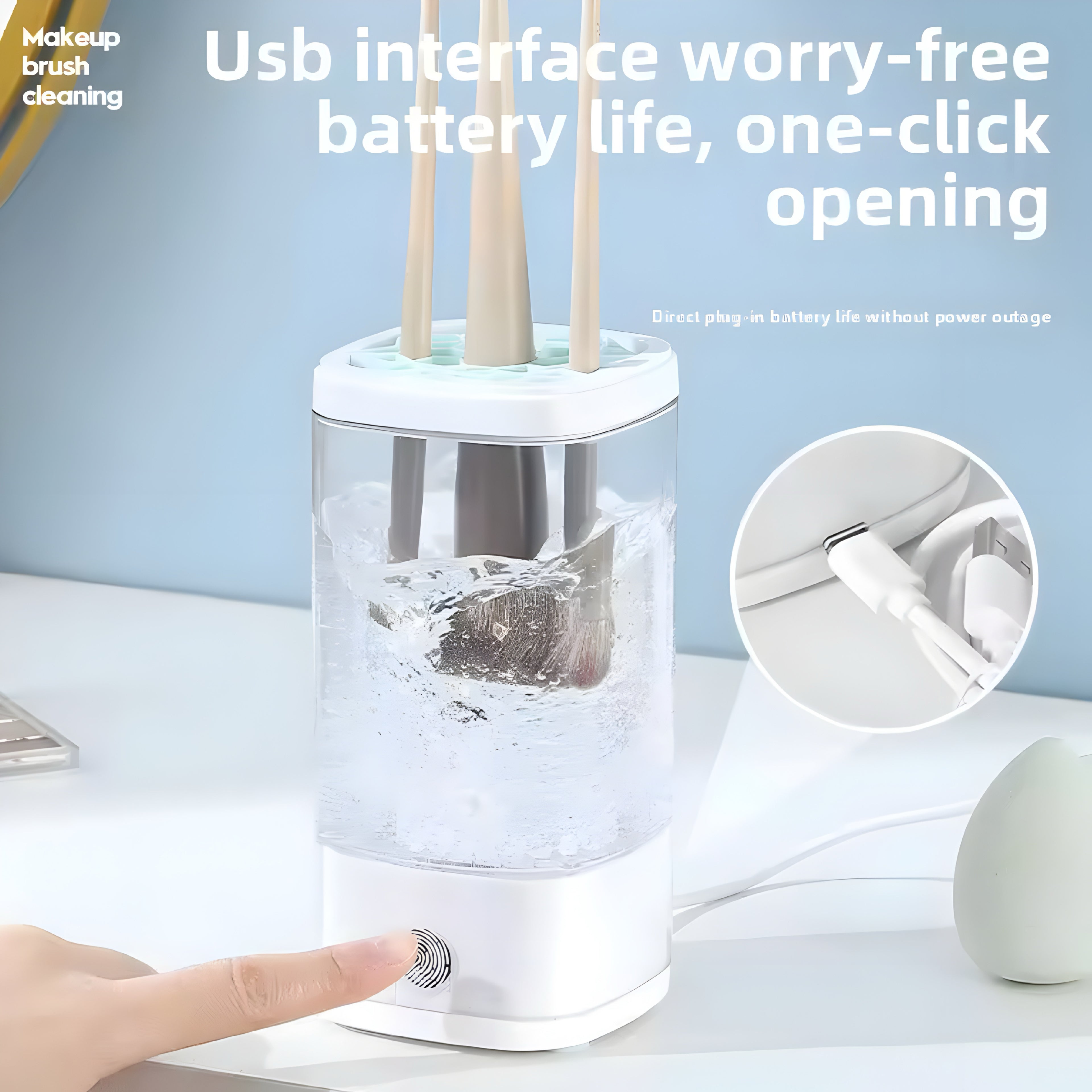 Nettoyeur électrique USB pour pinceaux de maquillage