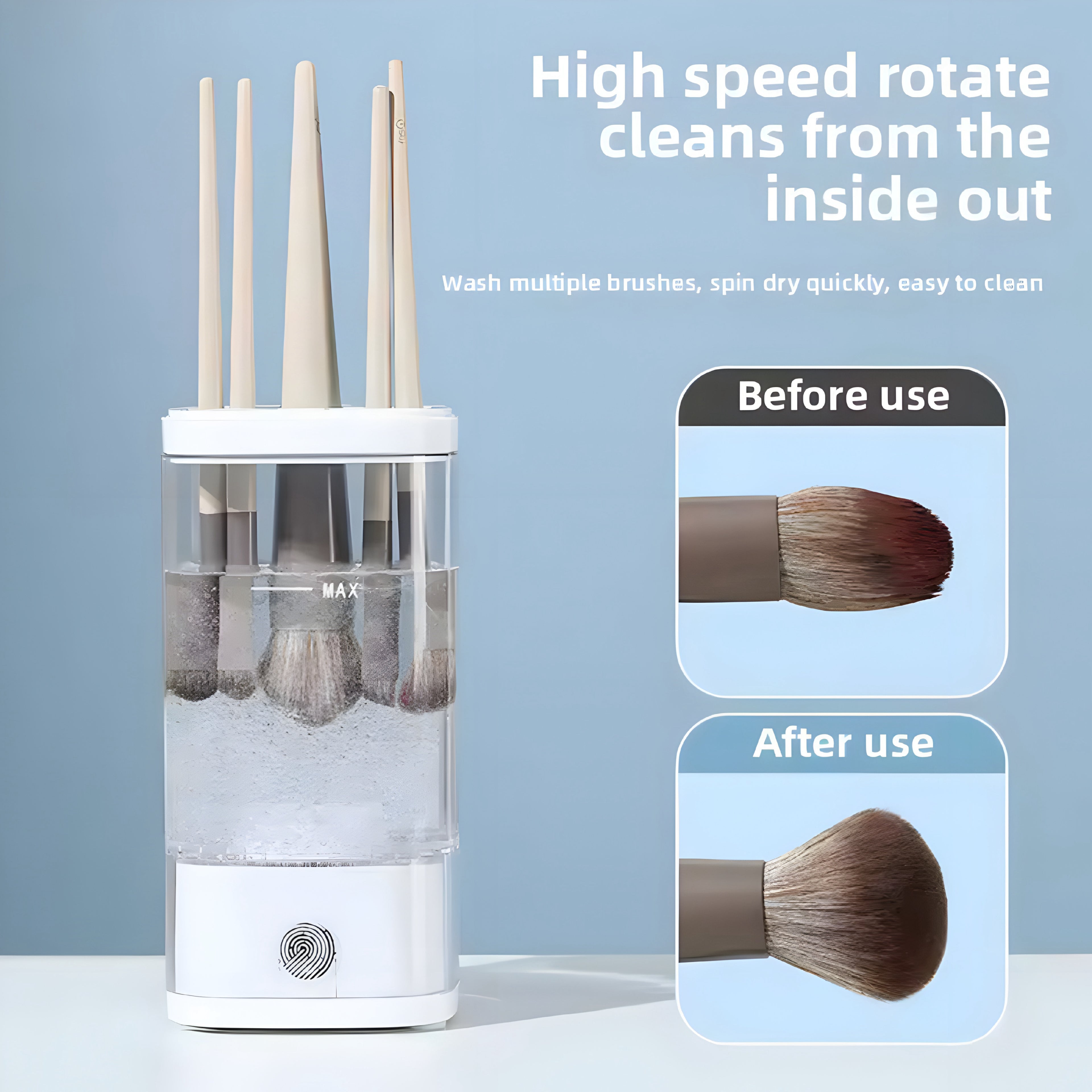 Nettoyeur électrique USB pour pinceaux de maquillage