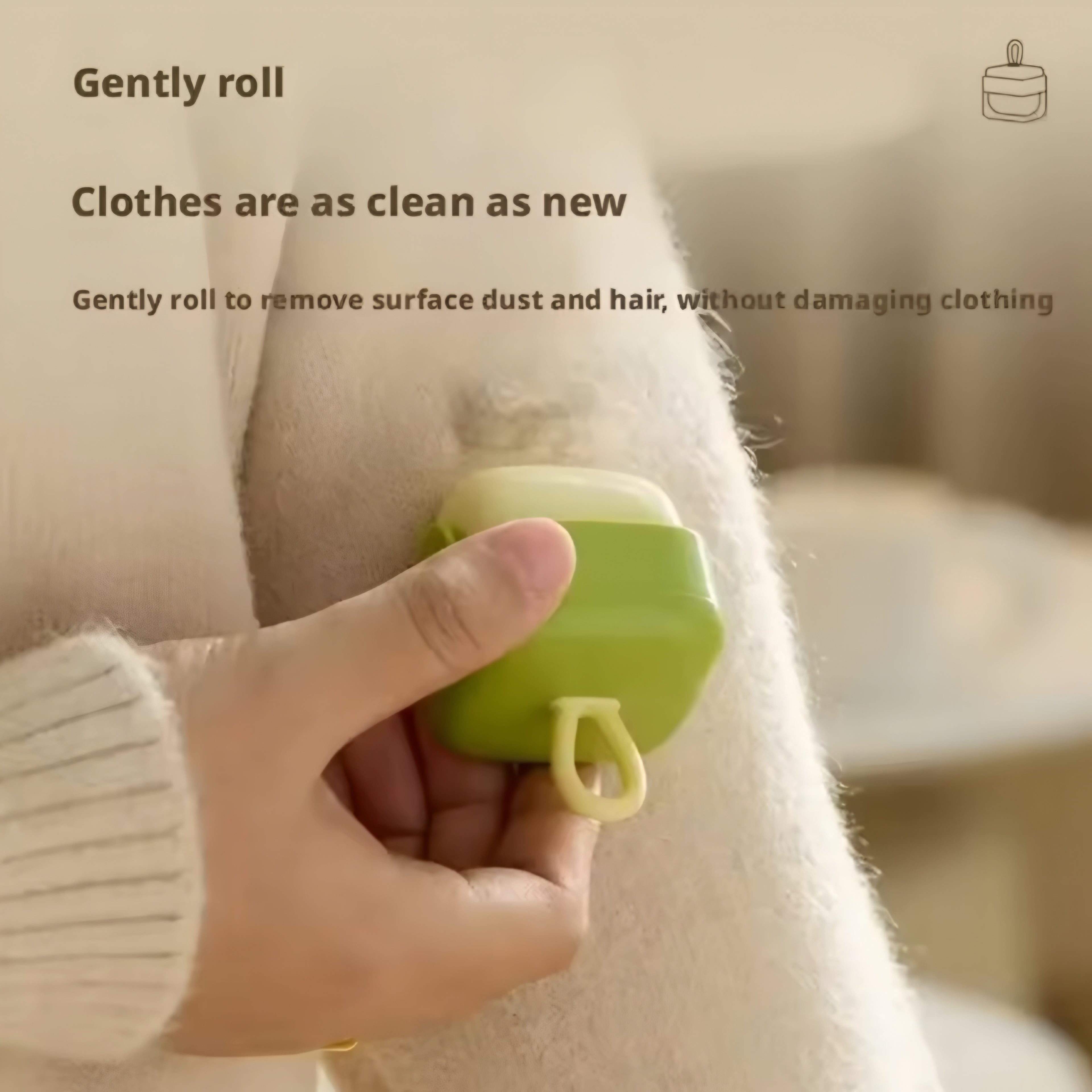 Rouleau anti-peluches lavable & portable
