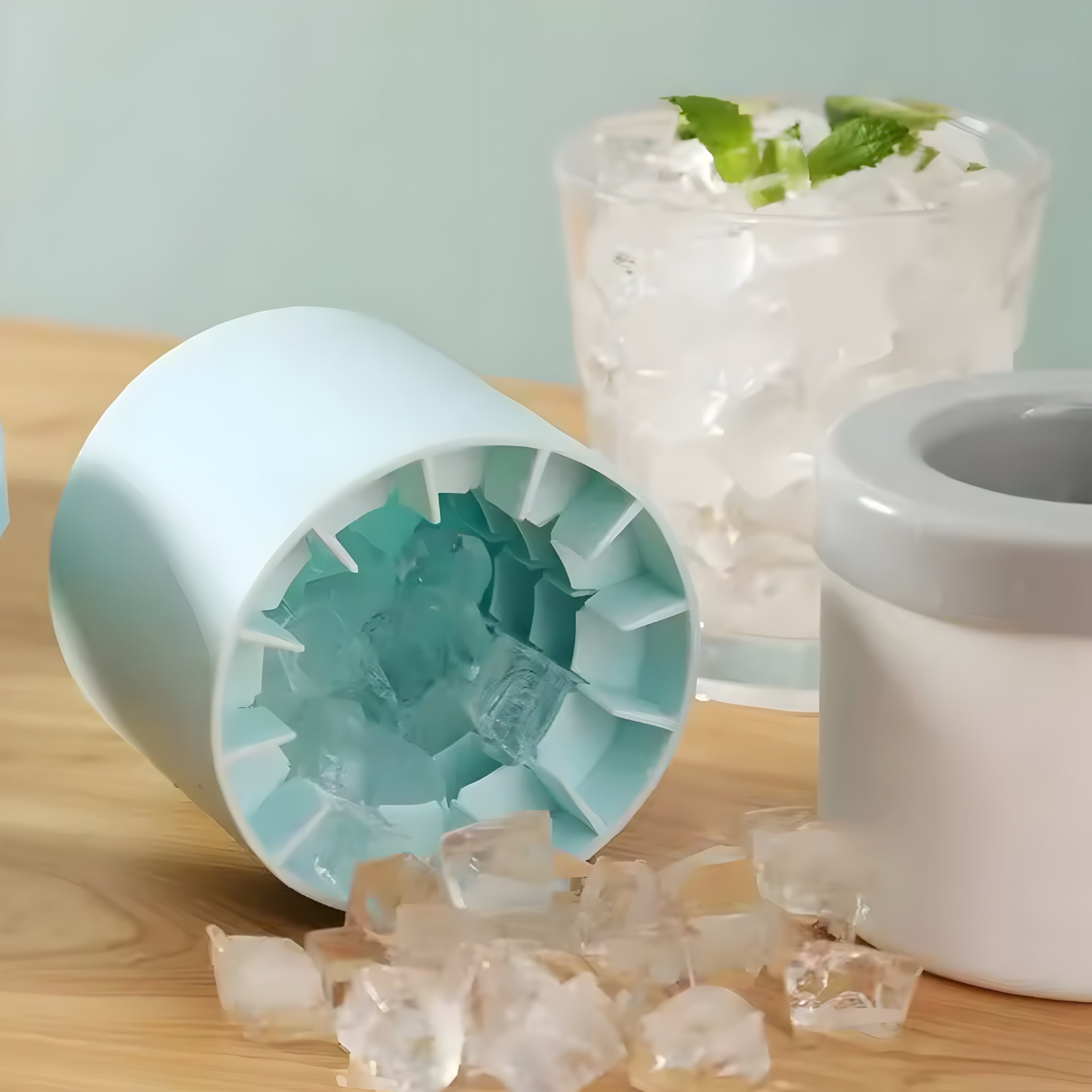 Moule & Seau à Glaçons en Silicone – 2-en-1