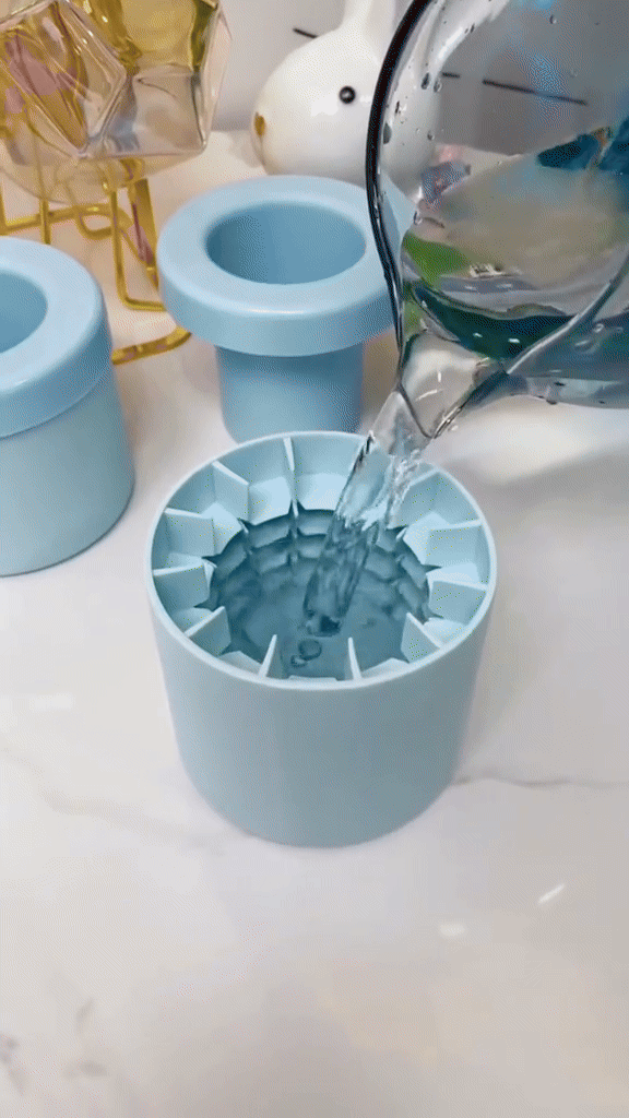 Moule & Seau à Glaçons en Silicone – 2-en-1